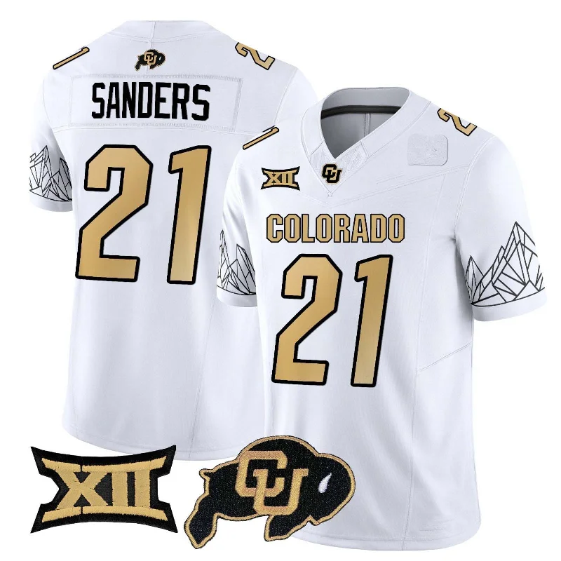 C.Buffaloes #21 Shilo Sanders 2024 White Home Football Stitched American College Jerseys