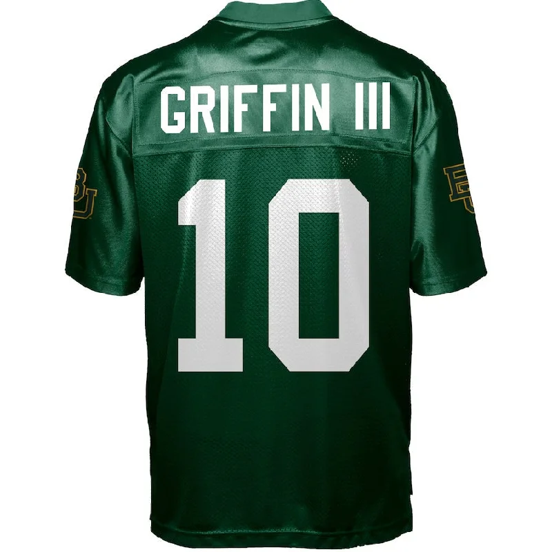 B.Bears GameDay #10 Robert Griffin III Baylor Bears Football Jersey - Green Stitched American College Jerseys