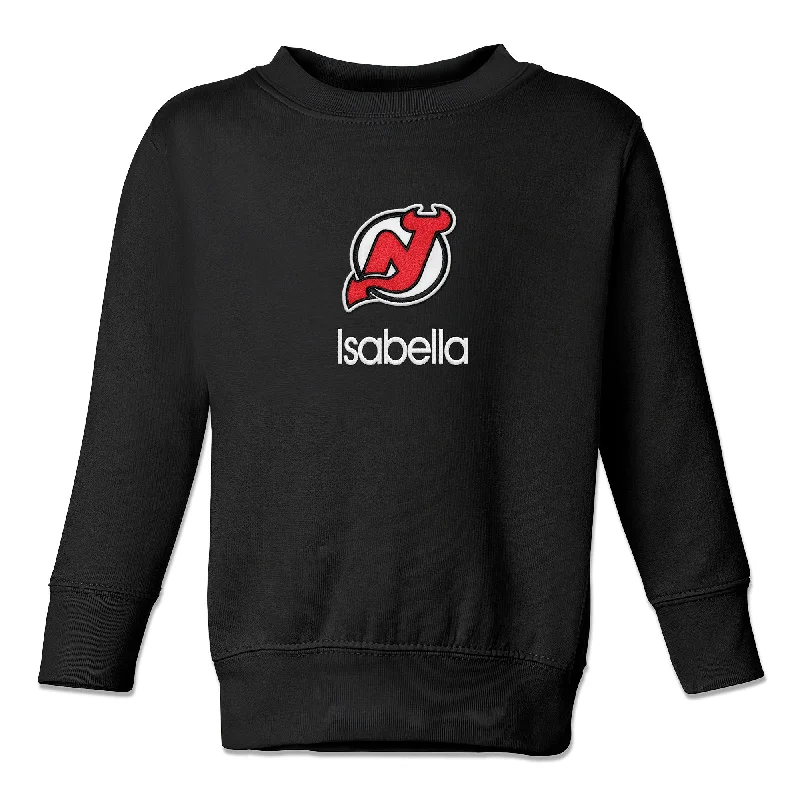 Personalized New Jersey Devils Toddler Crewneck Sweatshirt