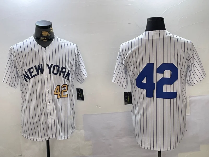 New York Yankees #42 Jackie Robinson White Cool Base Stitched Baseball Jersey