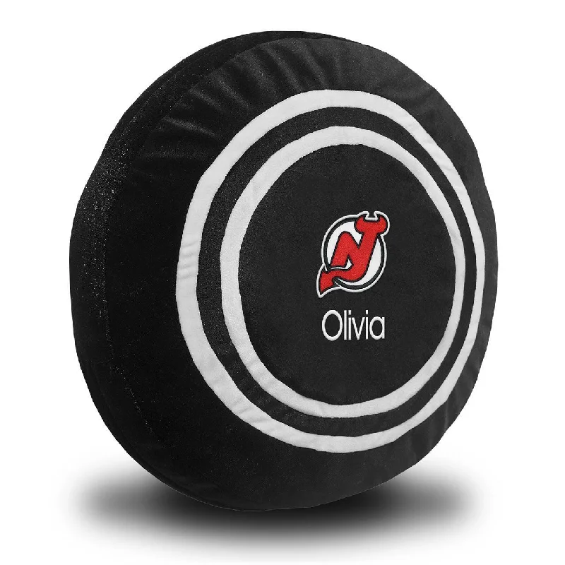 Personalized New Jersey Devils Plush Hockey Puck