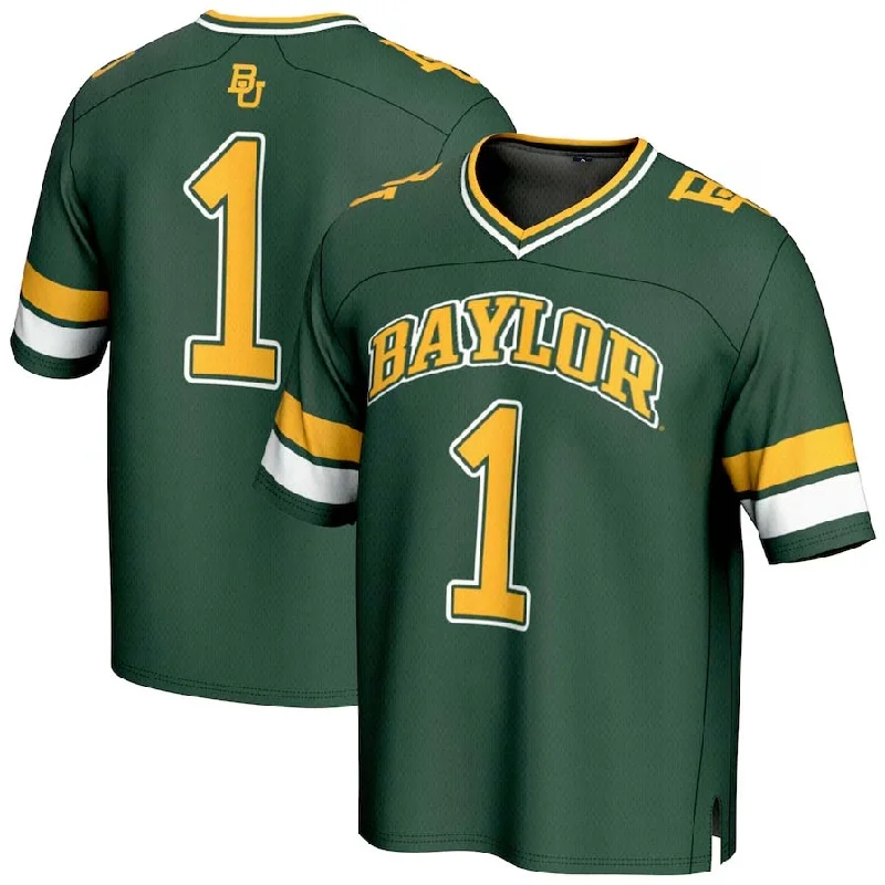 #1 B.Bears GameDay Greats Collegiate Football Fashion Jersey - Green Stitched American College Jerseys