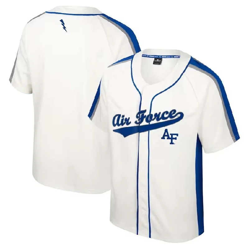 AF.Falcons Colosseum Ruth Button-Up Baseball Jersey - Cream Stitched American College Jerseys