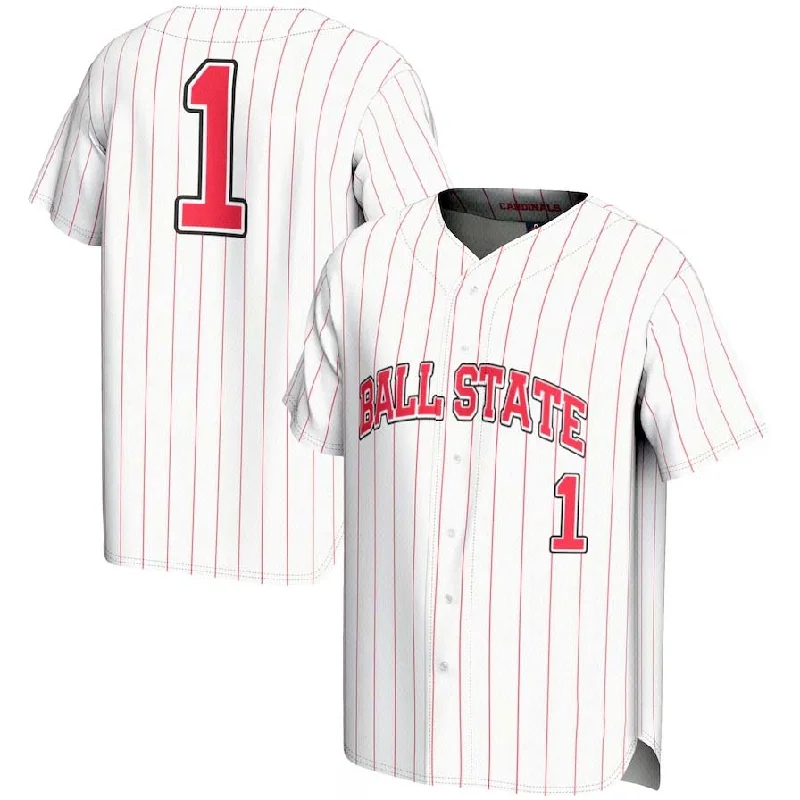 #1 B.State Cardinals GameDay Greats Lightweight Baseball Fashion Jersey - White Stitched American College Jerseys