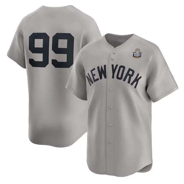 New York Yankees #99 Aaron Judge Gray 2024 World Series Limited Stitched Baseball Jersey