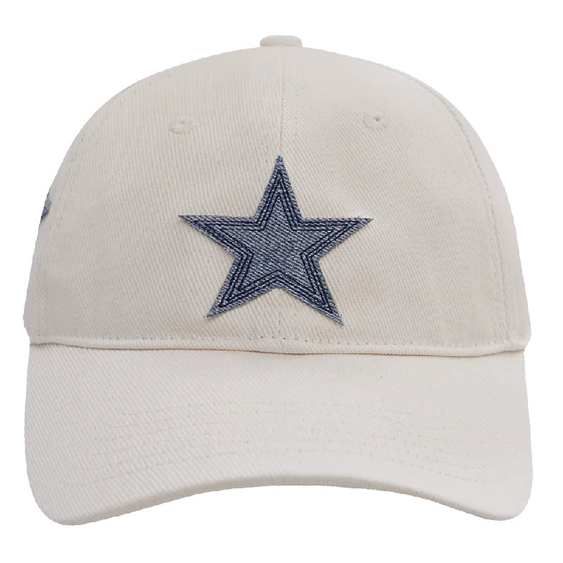 GORRA NFL DALLAS COWBOYS VARSITY BLUES DENIM DAD HAT PARA MUJER