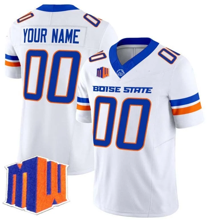 Custom B.State Broncos White Vapor Limited Football American College Jerseys