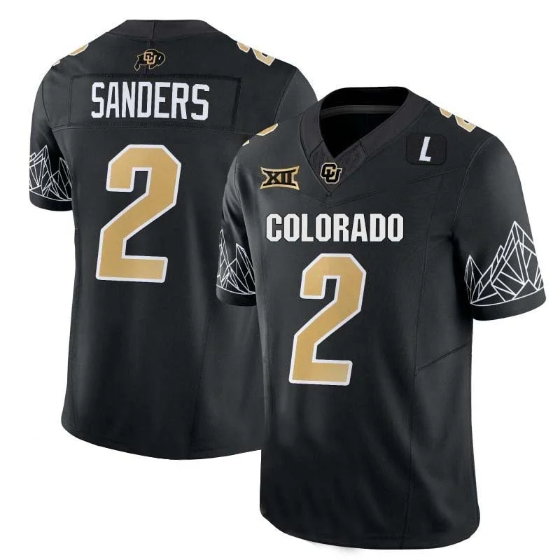 C.Buffaloes #2 Shadeur Sanders 2024 Black Home Football Stitched American College Jerseys