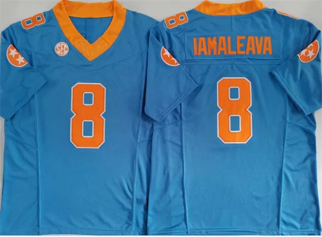 T.Volunteers #8 Nico Iamaleava Blue F.U.S.E. Stitched American College Jerseys