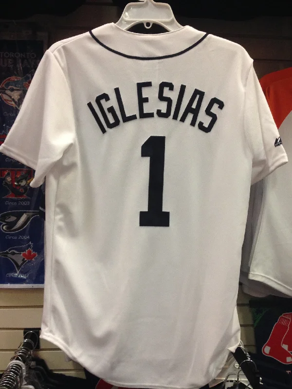 José Iglesias Detroit Tigers White Home Majestic Cool Base Jersey STITCHED