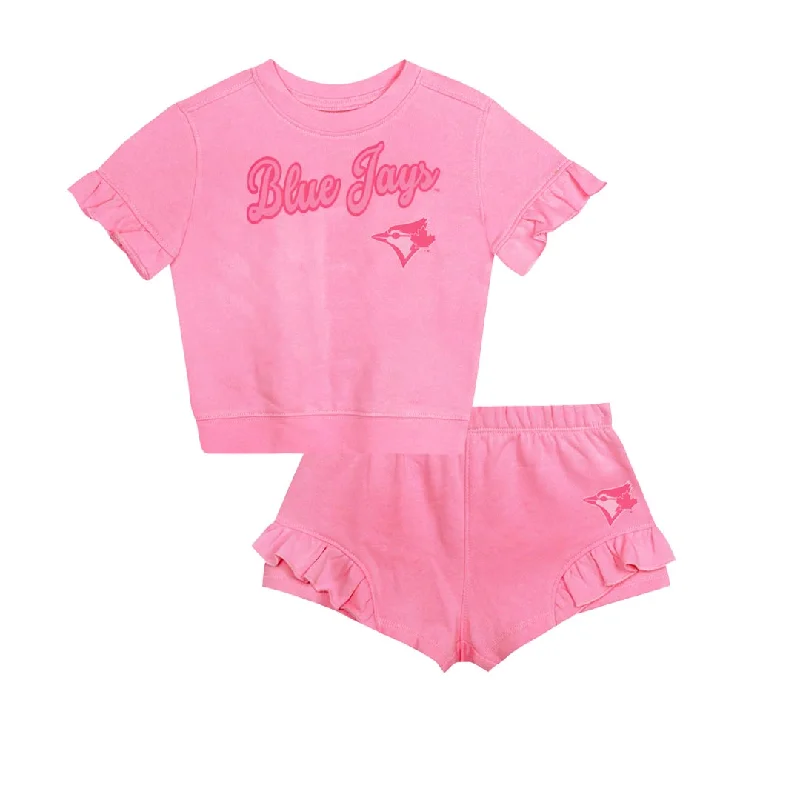 MLB - Girls' (Infant) Toronto Blue Jays Dugout Cute T-Shirt / Shorts Set (HK3I1SC68 TBJ)