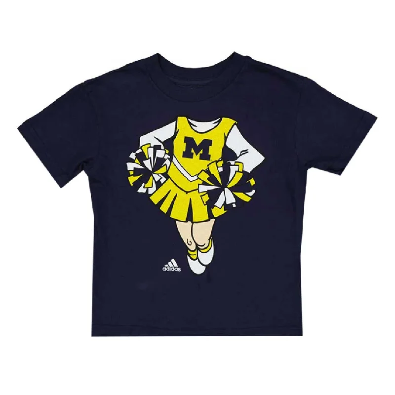 Kids' (Junior) Michigan Wolverines Cheerleader Short Sleeve T-Shirt (R6PARFUS8)