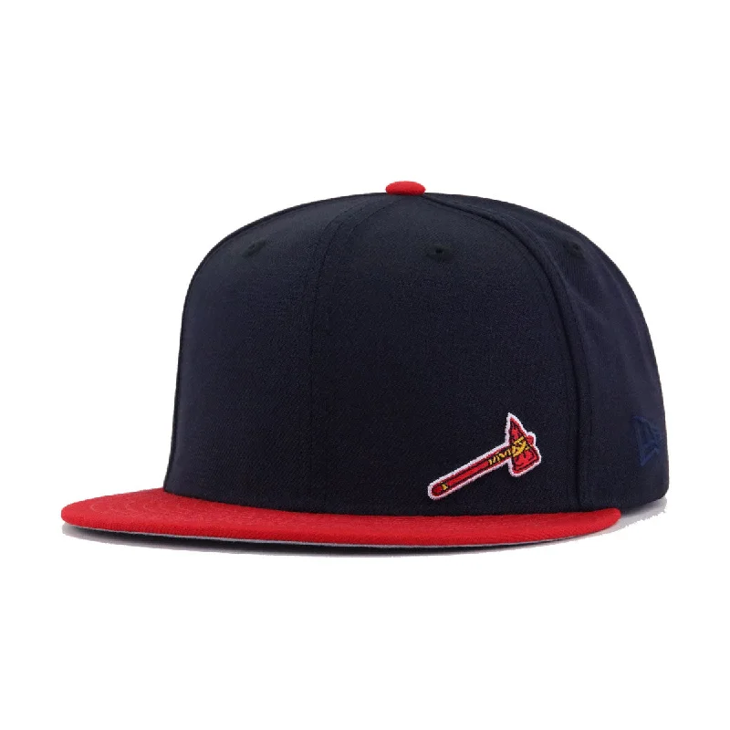 Atlanta Braves Navy Scarlet Flawless Tomahawk New Era 59Fifty Fitted