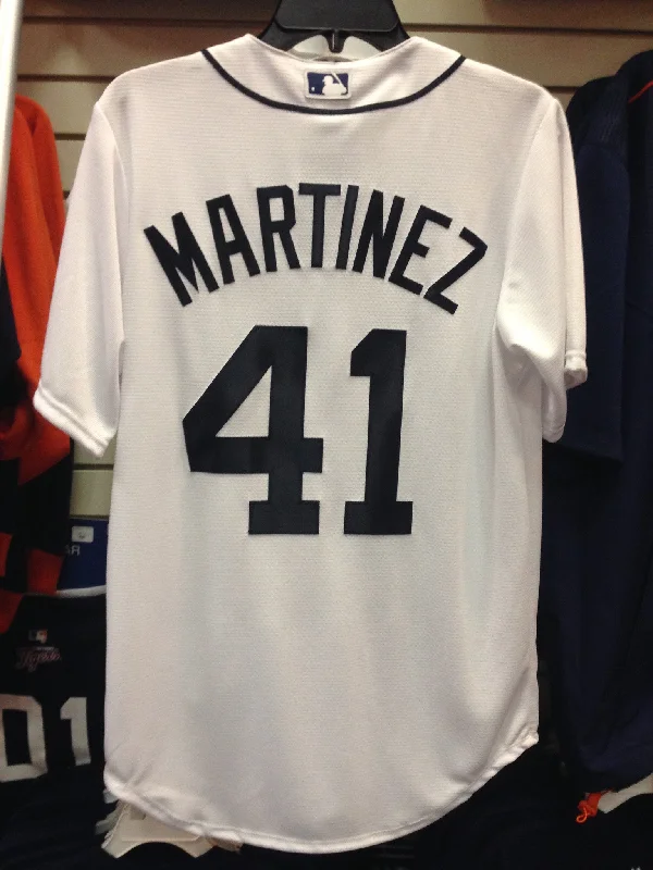 Victor Martinez Detroit Tigers White Home Majestic Cool Base Jersey STITCHED