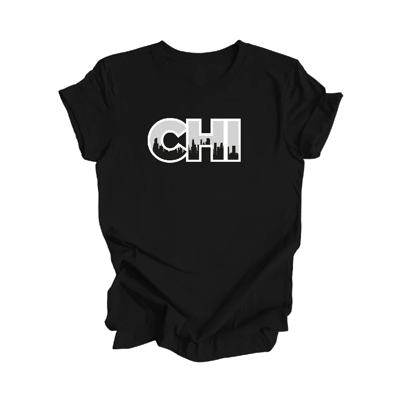 CHI Chicago - Chicago Illinois Gift T-Shirt - City Skyline Shirt - Inspired X