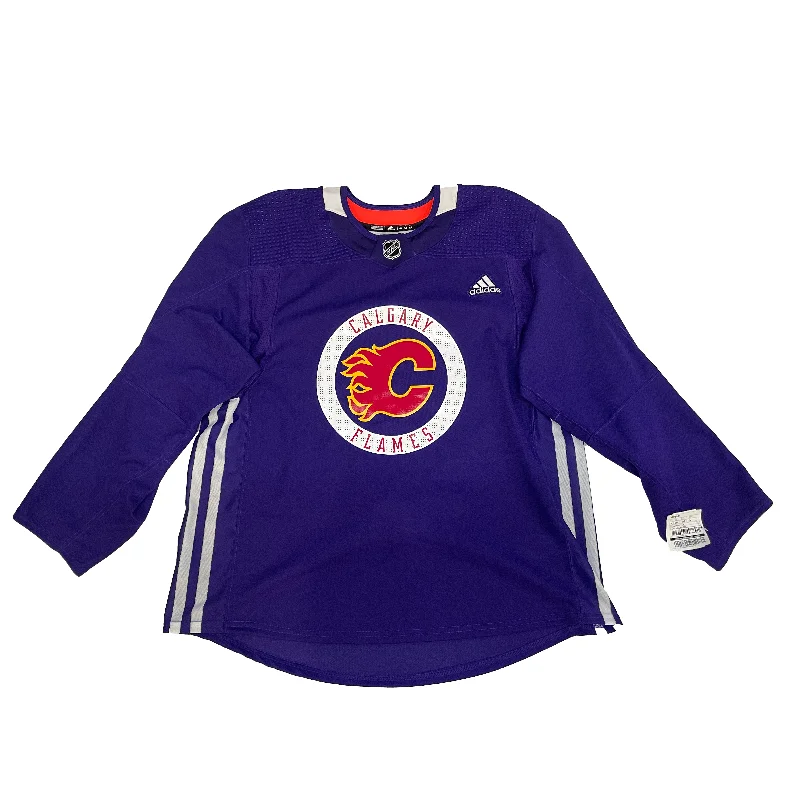 NHL - Calgary Flames New Adidas Practice Jersey (Purple)