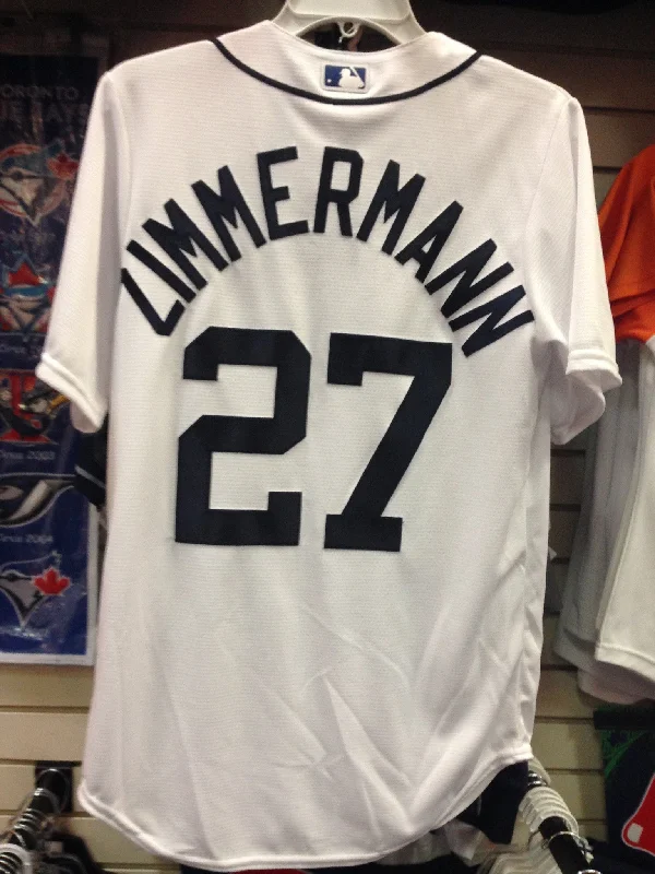 Jordan Zimmerman Detroit Tigers White Home Majestic Cool Base Jersey STITCHED