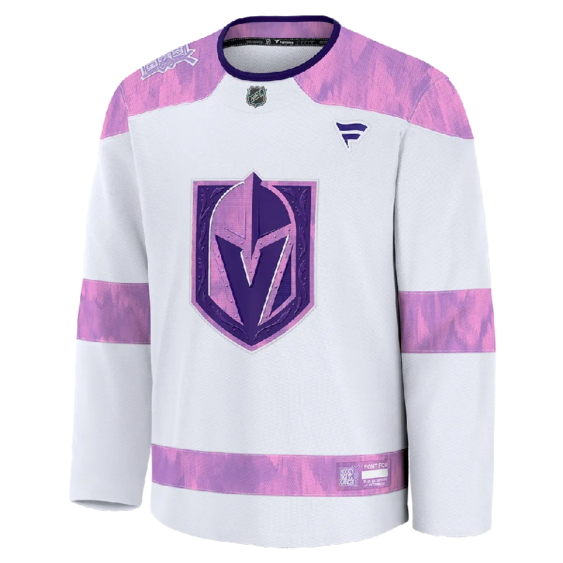 Vegas Golden Knights Fanatics Hockey Fights Cancer Practice Jersey