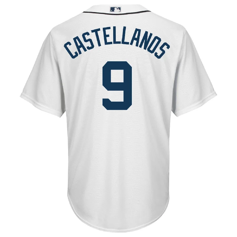 Nick Castellanos Detroit Tigers White Home Majestic Cool Base Jersey STITCHED