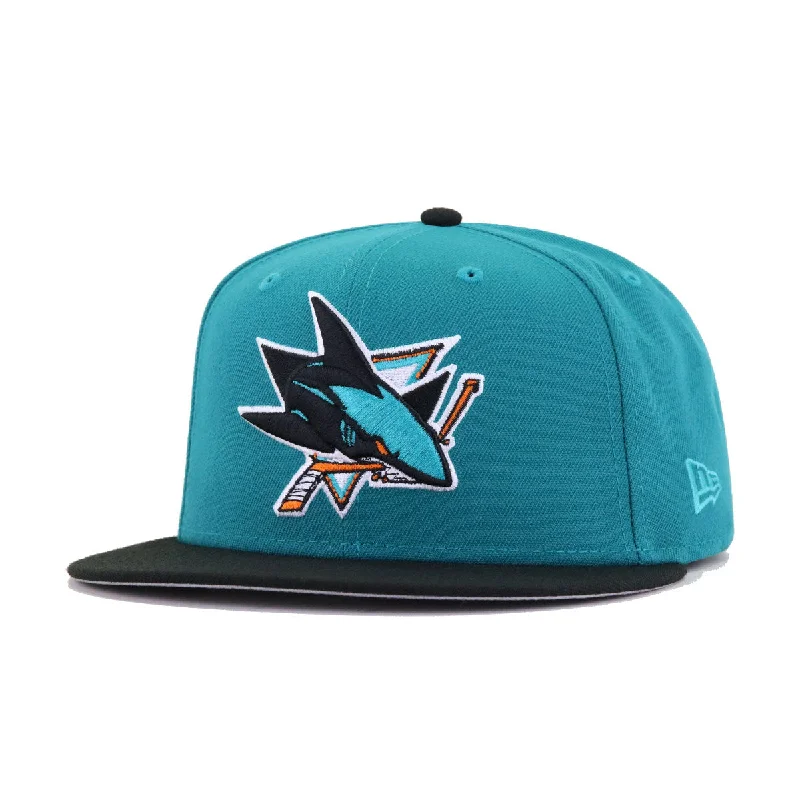 San Jose Sharks Aqua Black New Era 59Fifty Fitted