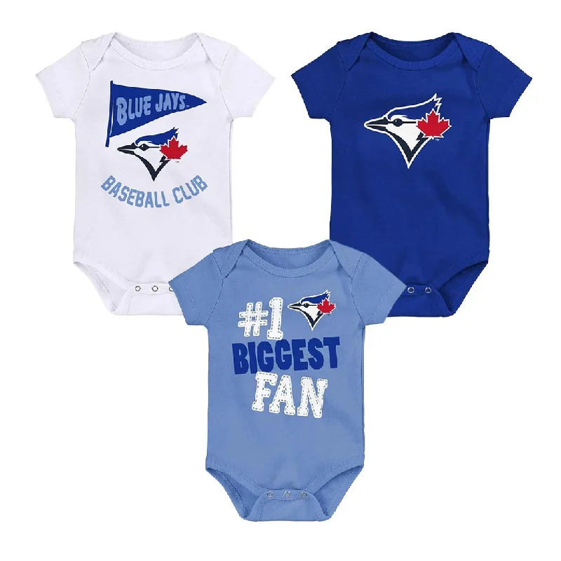 MLB - Kids' (Infant) Toronto Blue Jays Fan Pennant 3 Pack Creeper Set (HK3I1SC3W TBJ)