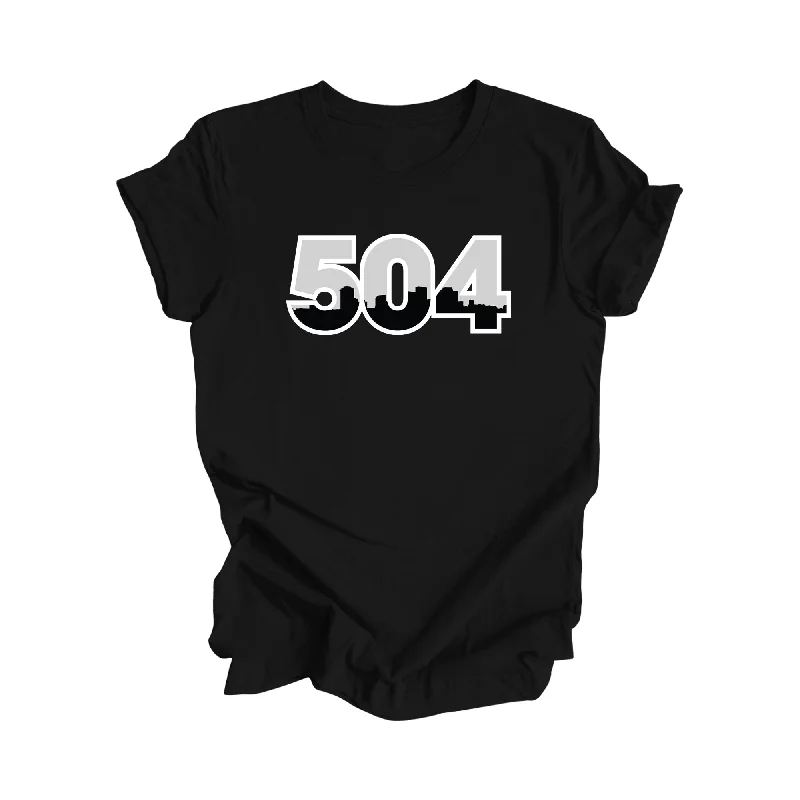 504 New Orleans Louisiana USA Area Code City Skyline Gift - Unisex T-Shirt - Inspired X