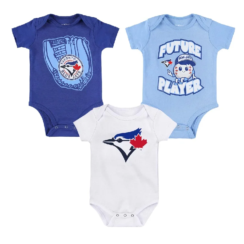 MLB - Kids' (Infant) Toronto Blue Jays Minor League Player 3 Pack Creeper Set (HK3N1SCJ7 TBJ)