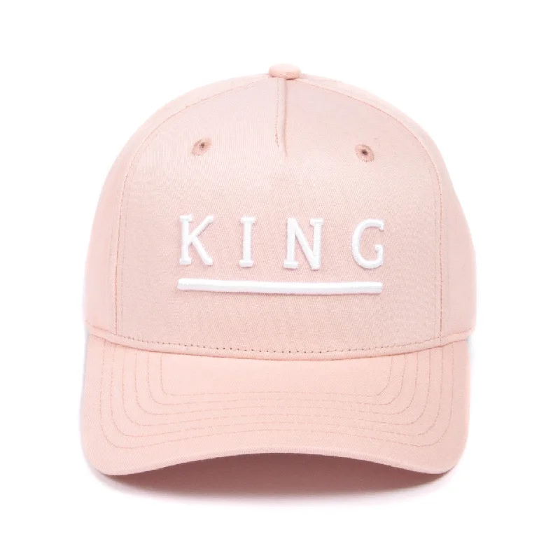 King Apparel Shadwell Curved Peak Blush Pink Snapback Hat