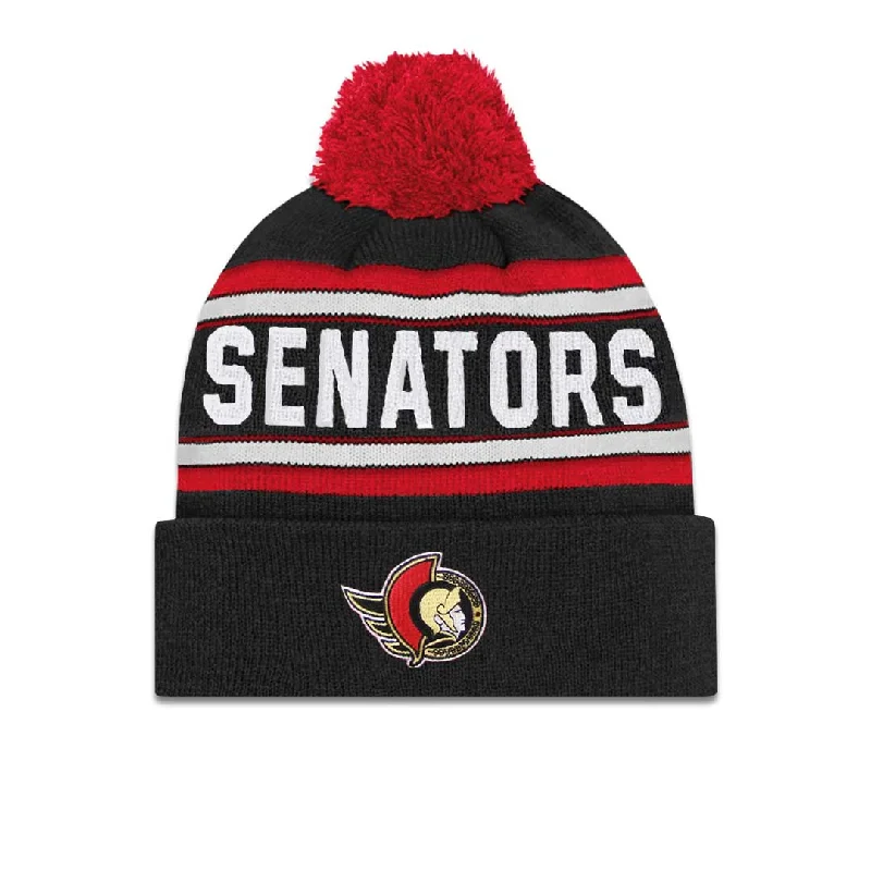 NHL - Kids' (Youth) Ottawa Senators WJ Cuff Pom Beanie (HK5BOHANJF20 SEN)