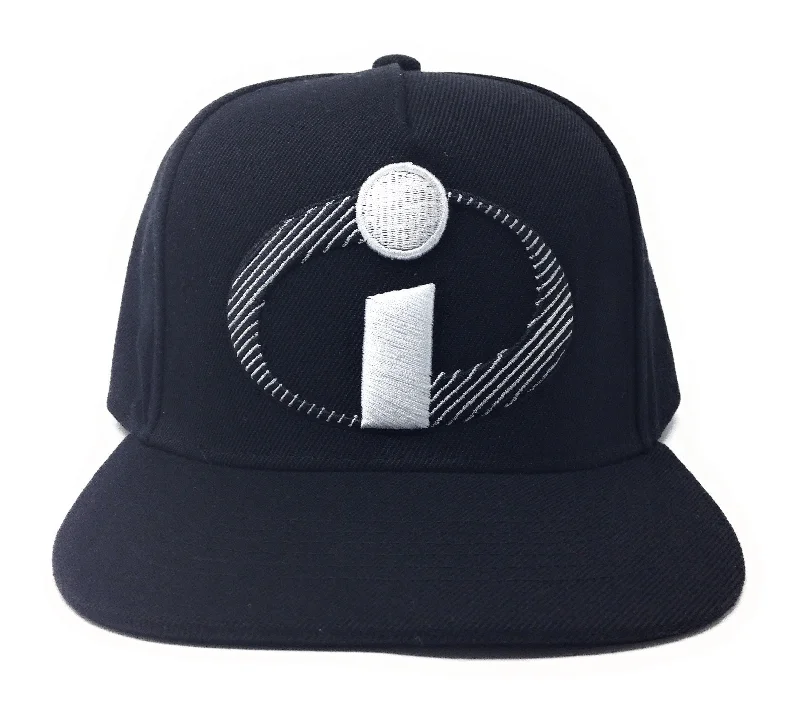 Incredibles - 3D & Flat Woven Label Emblem Felt Appliqué White/Black Snapback