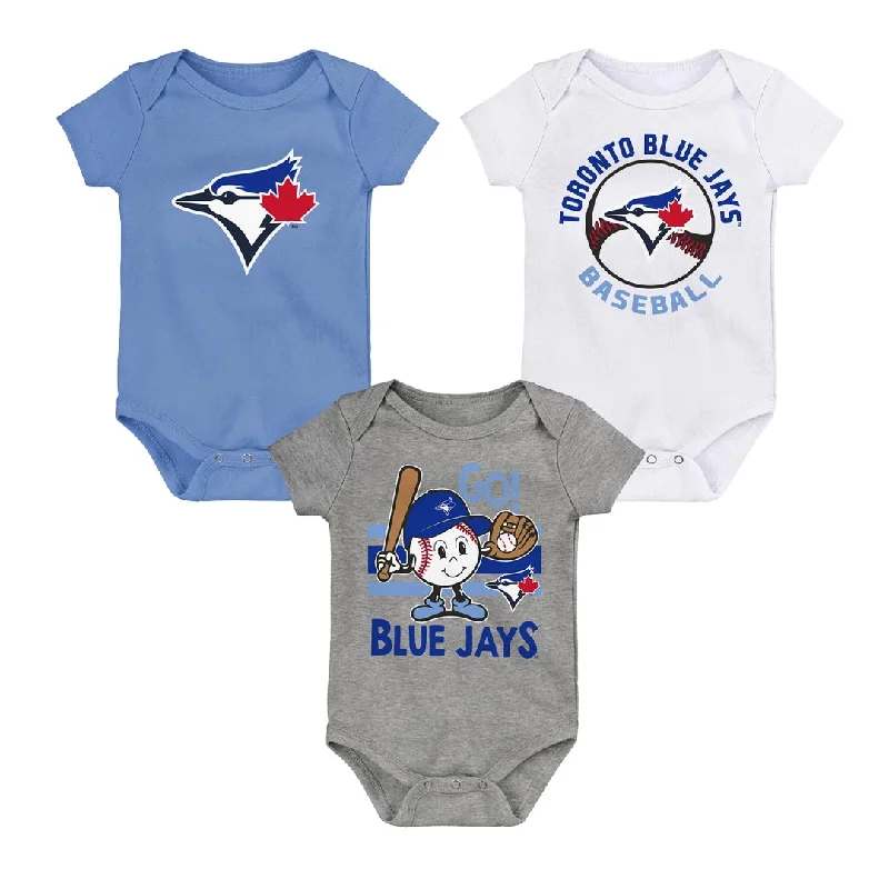 MLB - Kids' (Infant) Toronto Blue Jays Ball Park 3 Pack Creeper Set (HK3I1SC3V TBJ)