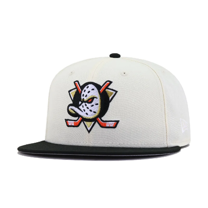 Anaheim Ducks Chrome Black New Era 59Fifty Fitted