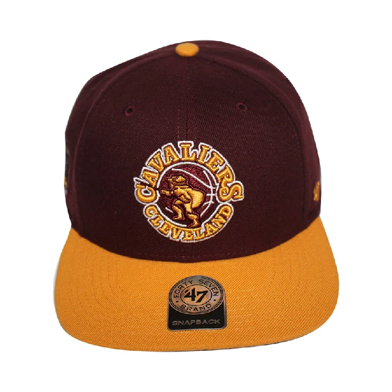 47 Brand Cleveland Cavaliers Sure Shot Two Tone 47 Captain Dark Maroon/Yellow Cap