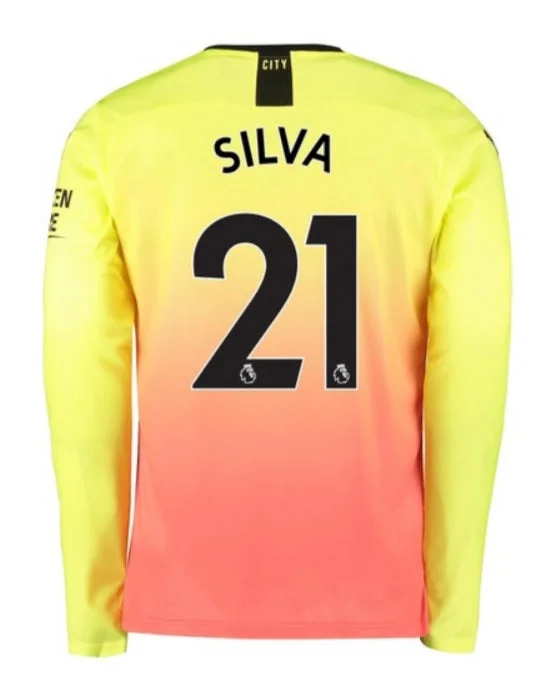 David Silva Manchester City LS 19/20 Third Jersey