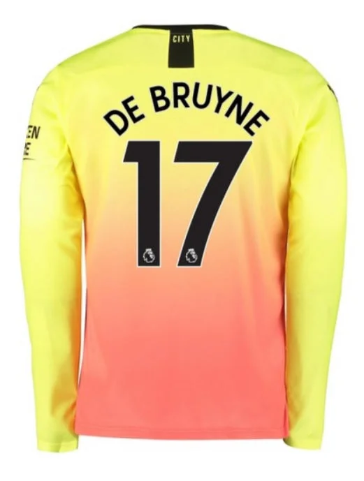 Kevin De Bruyne Long Sleeve 19/20 Third Jersey