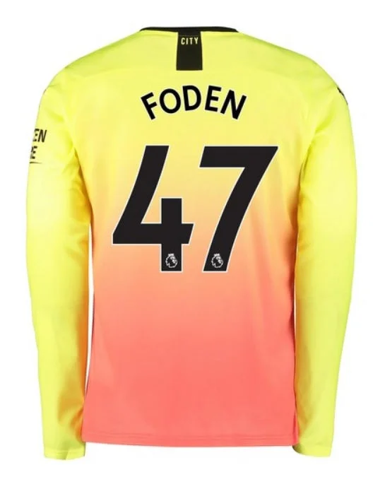 Man City Foden Long Sleeve 19/20 Third Jersey