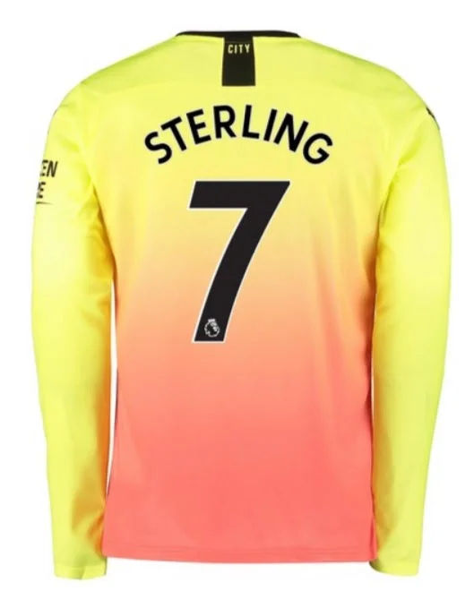 Man City Sterling Long Sleeve 19/20 Third Jersey