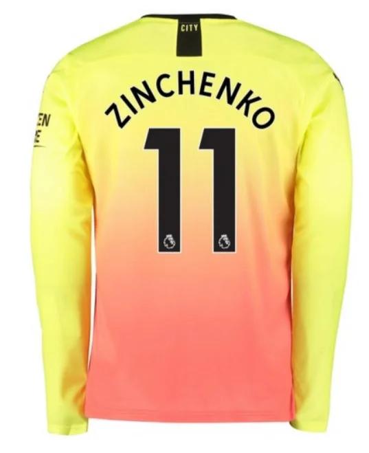 Man City Zinchenko Long Sleeve 19/20 Third Jersey