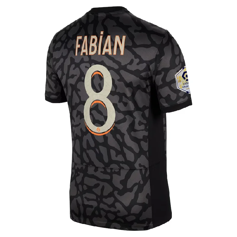 Nike Paris Saint-Germain Fabian Third Jersey w/ Ligue 1 Patch 23/24 (Anthracite/Black/Stone)