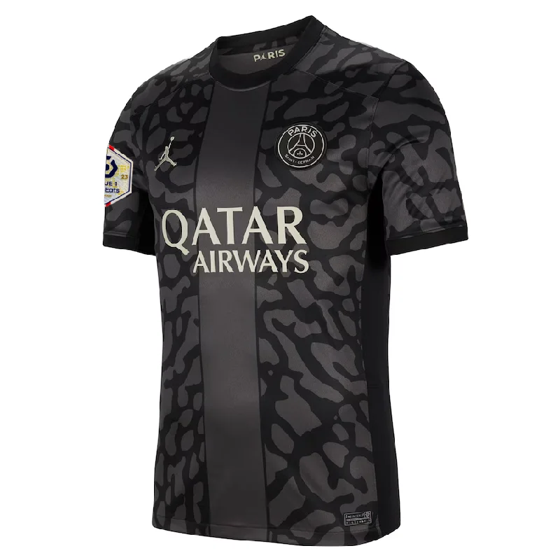 Nike Paris Saint-Germain Third Jersey w/ Ligue 1 Patch 23/24 (Anthracite/Black/Stone)